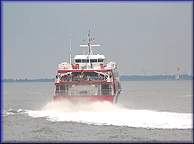 und ab geht's - mit 65 Stundenkilometer gen Helgoland